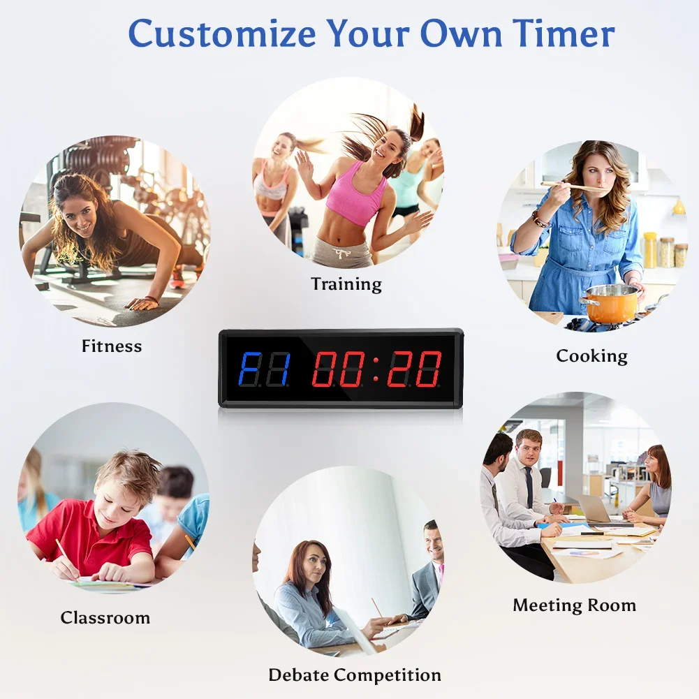 Crossfit Training Gear - Seesii Timer 1.5-calowy Cyfrowy Zegar Odliczający